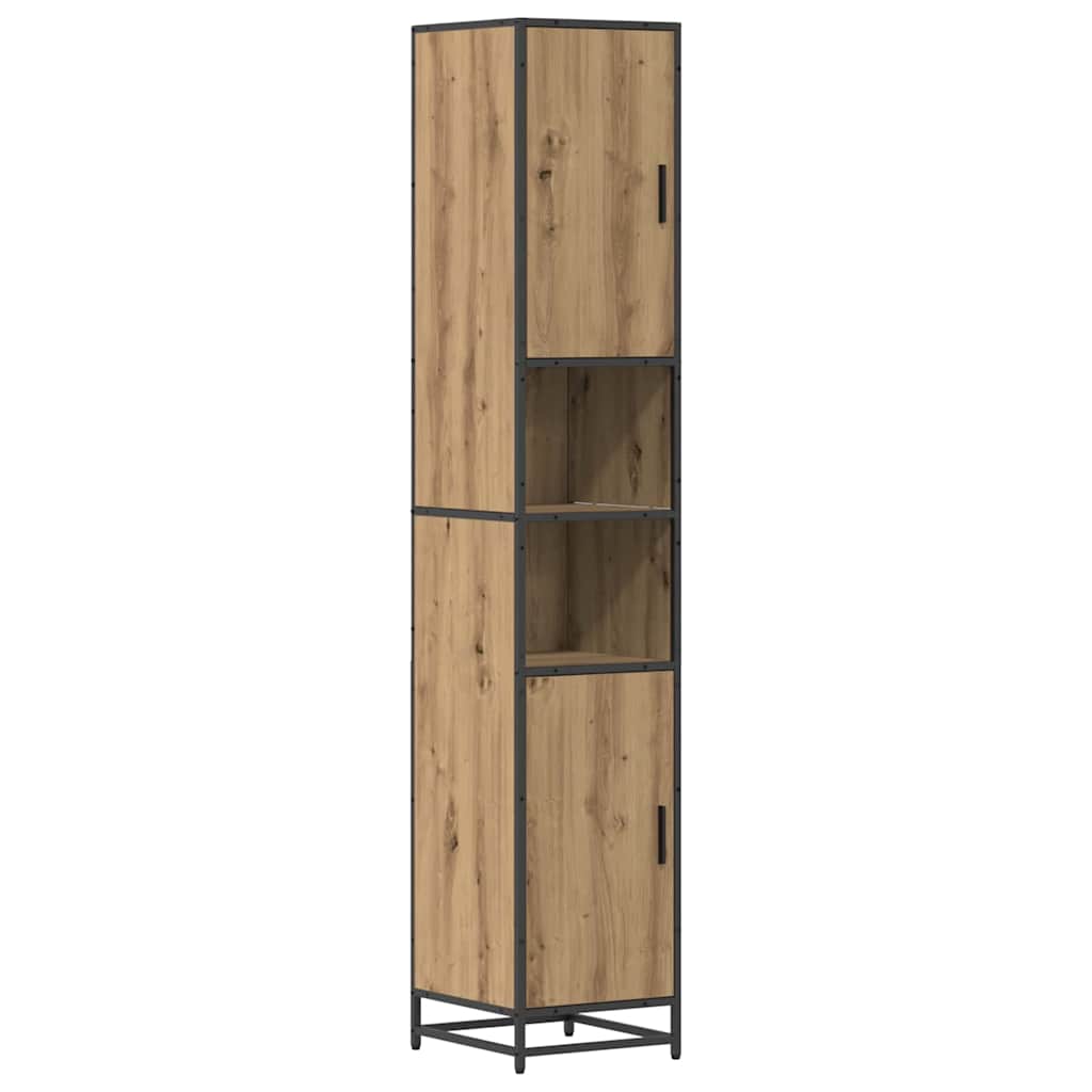 Badezimmer Schrank mit Regal Artisan-Eiche 35 x 37,5 x 188,5 cm
