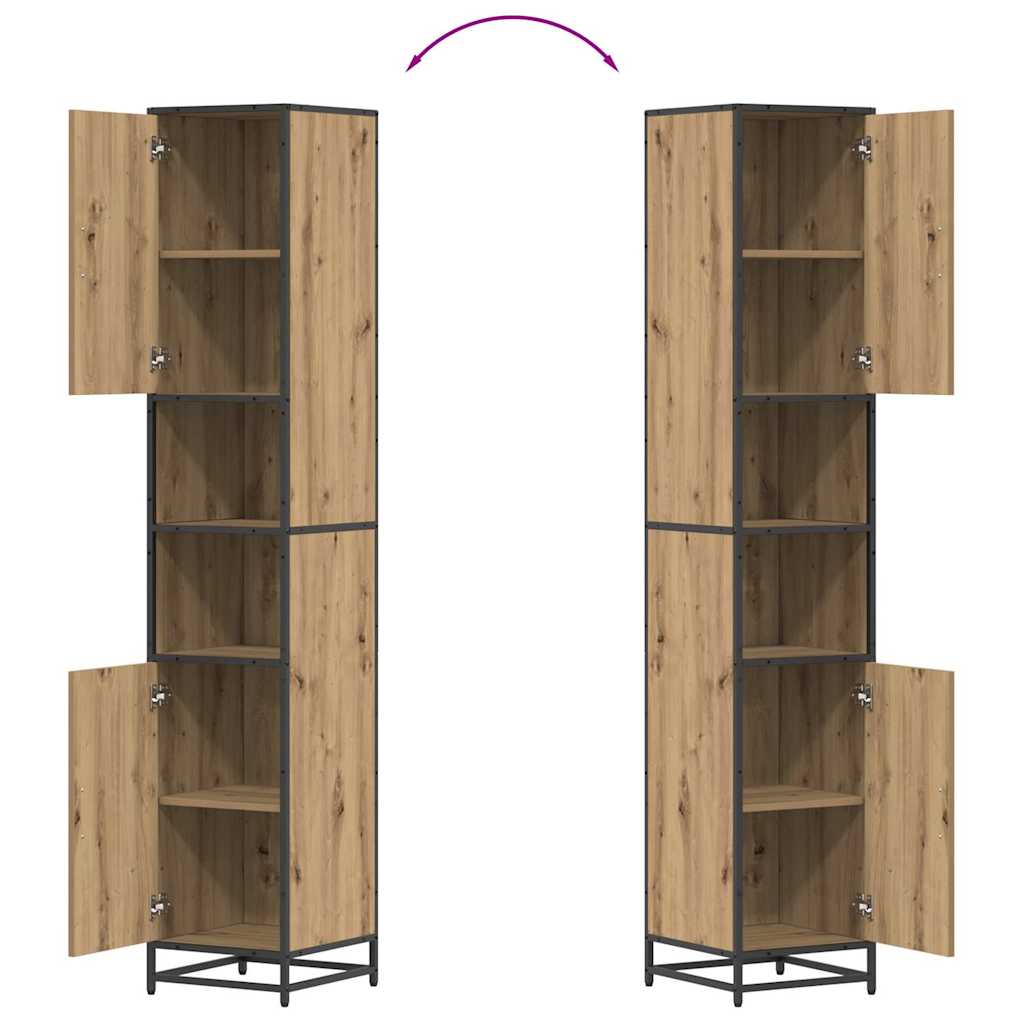 Badezimmer Schrank mit Regal Artisan-Eiche 35 x 37,5 x 188,5 cm