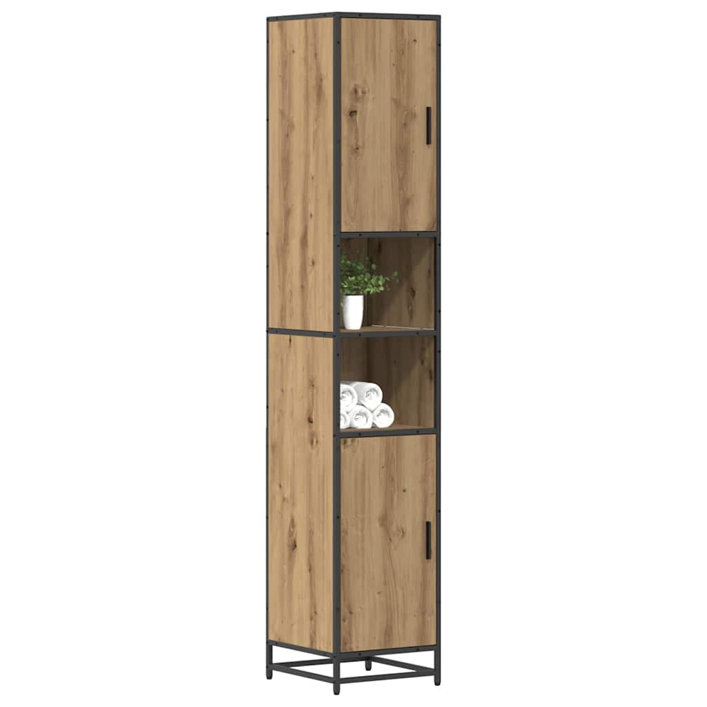 Badezimmer Schrank mit Regal Artisan-Eiche 35 x 37,5 x 188,5 cm