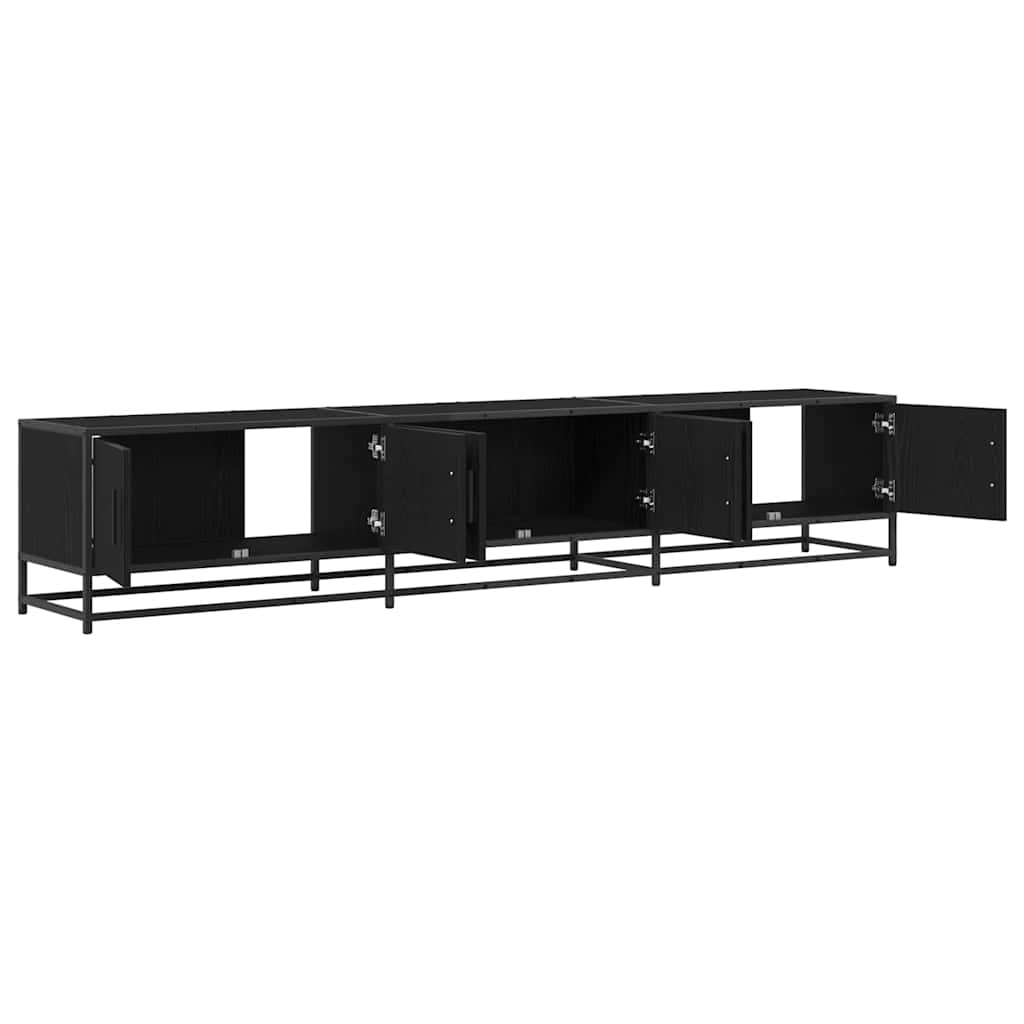 TV-Schränk Schwarz Eichen-Optik 210 x 35 x 41 cm Holzwerkstoff