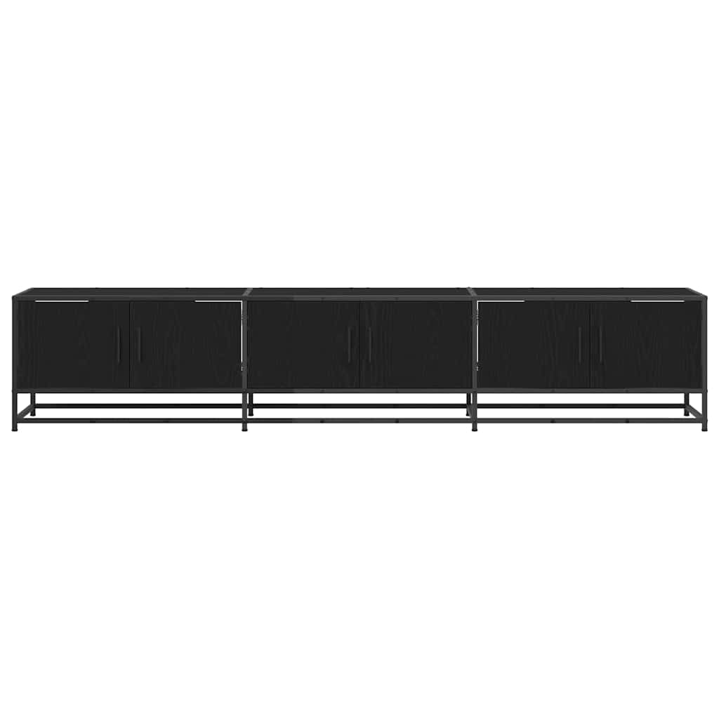 TV-Schränk Schwarz Eichen-Optik 210 x 35 x 41 cm Holzwerkstoff