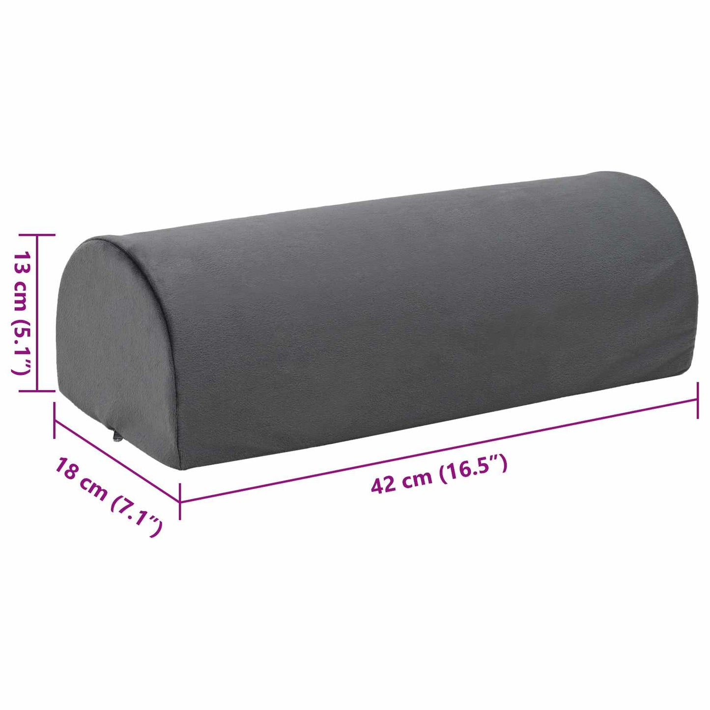 Fußstützenkissen 42 x 18 x 13 cm Fest PU-Schaum Grau