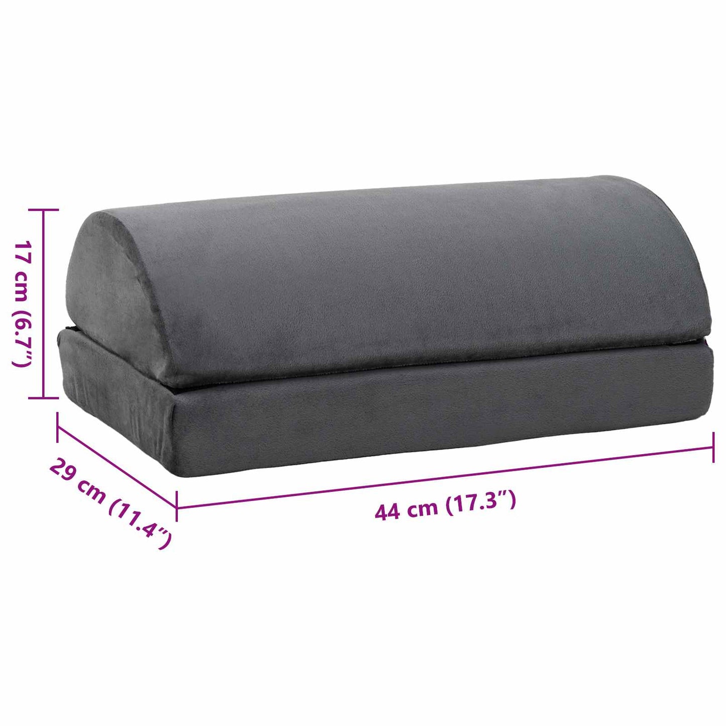 44 x 29 x 17 cm Fest PU-Schaum Grau