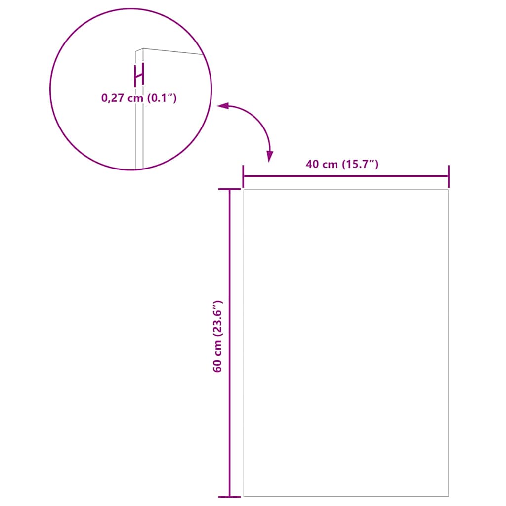 Dekoplatten 50 Stk. Artisan-Eiche 40 x 60 x 0,27 cm