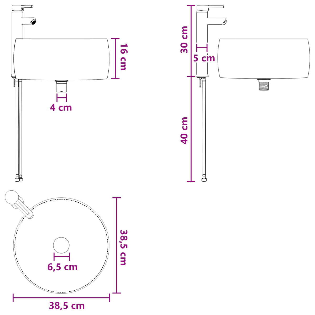 Badezimmermöbel-Set 5 stk. Betongrau Ingenieurholz und Glas