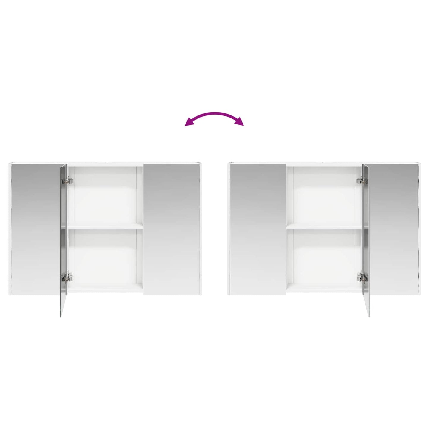 Badezimmermöbel-Set 6 stk. Weiß Ingenieurholz und Glas