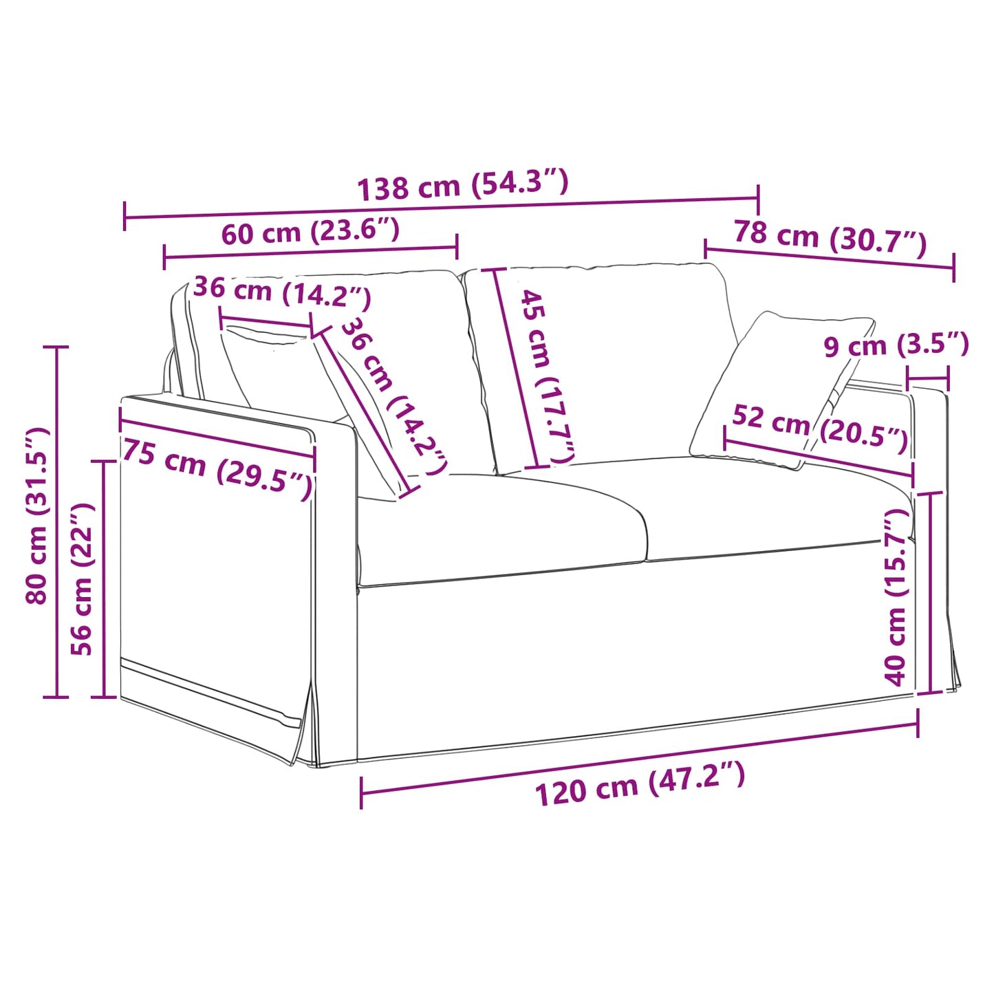 Sofa Set 2 stk. Hellgrau Samt