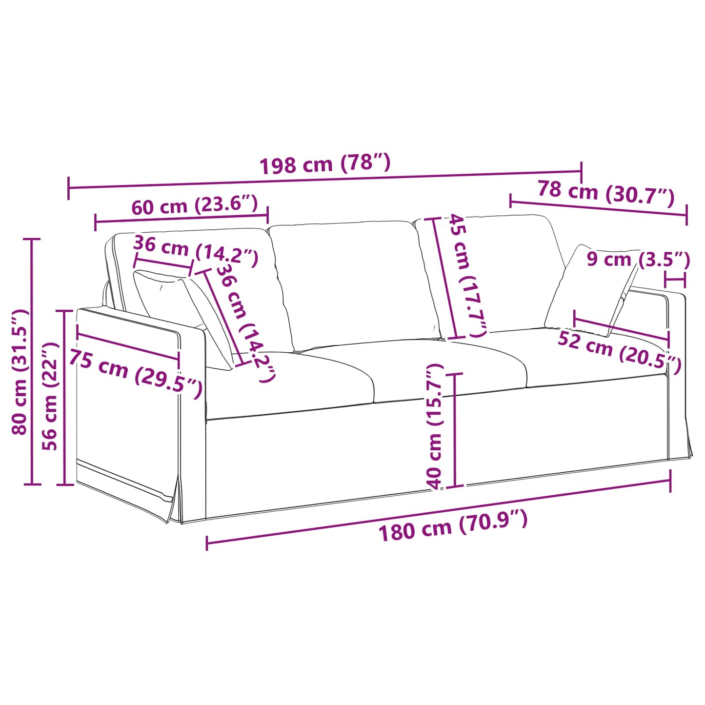 Sofa Set 2 stk. Hellgrau Samt