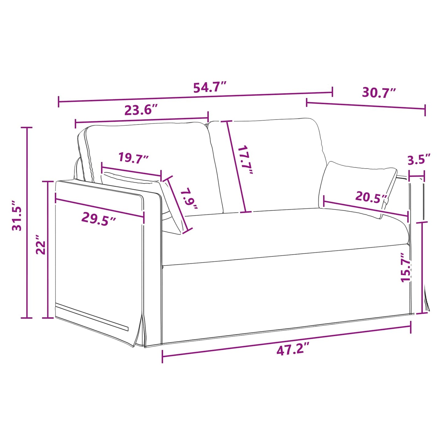 Sofa Dunkelgrau 139 x 78 x 80 cm Stoff