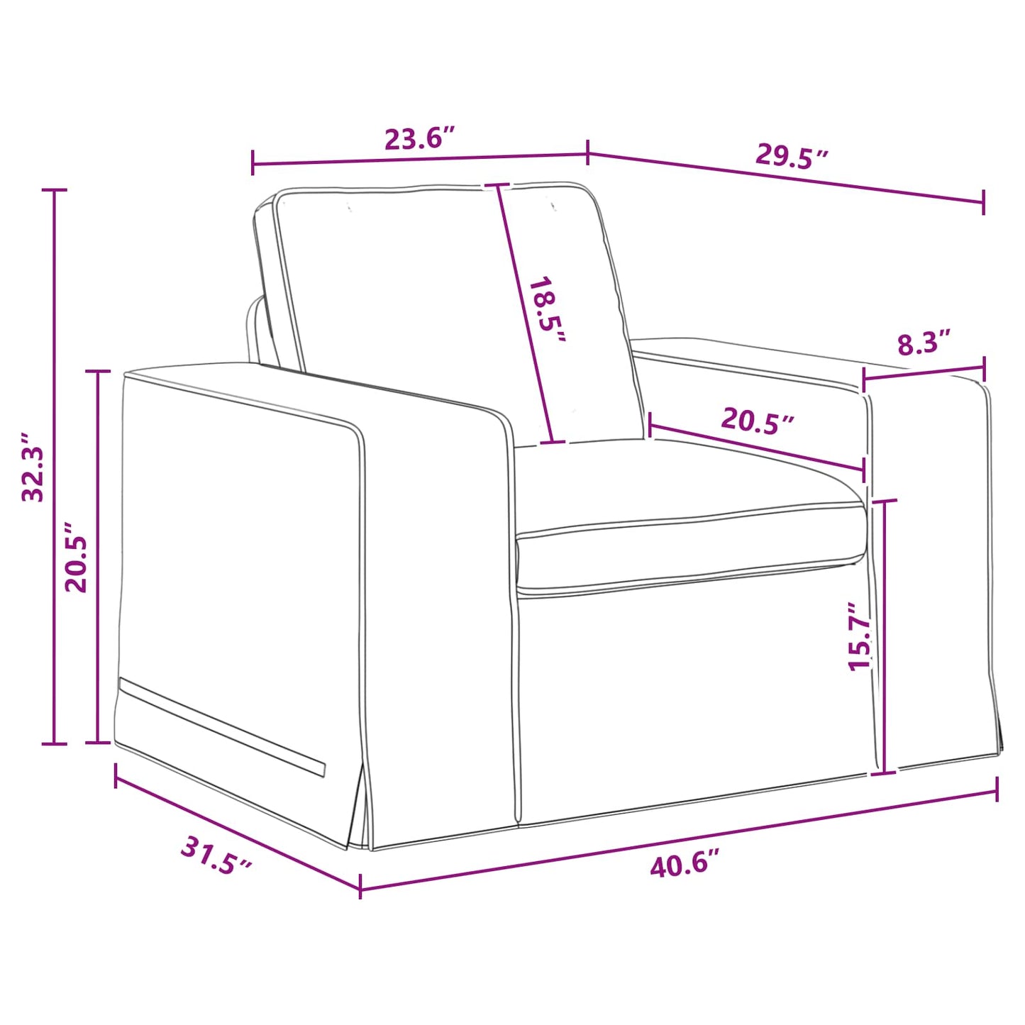 Sofa Dunkelgrau 103 x 80 x 82 cm Stoff