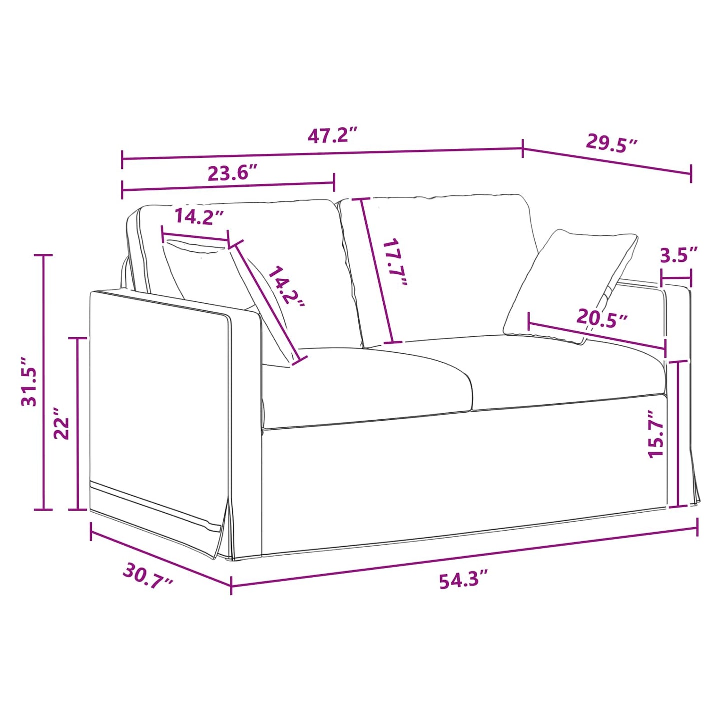 Sofa Dunkelgrau 138 x 78 x 80 cm Samt