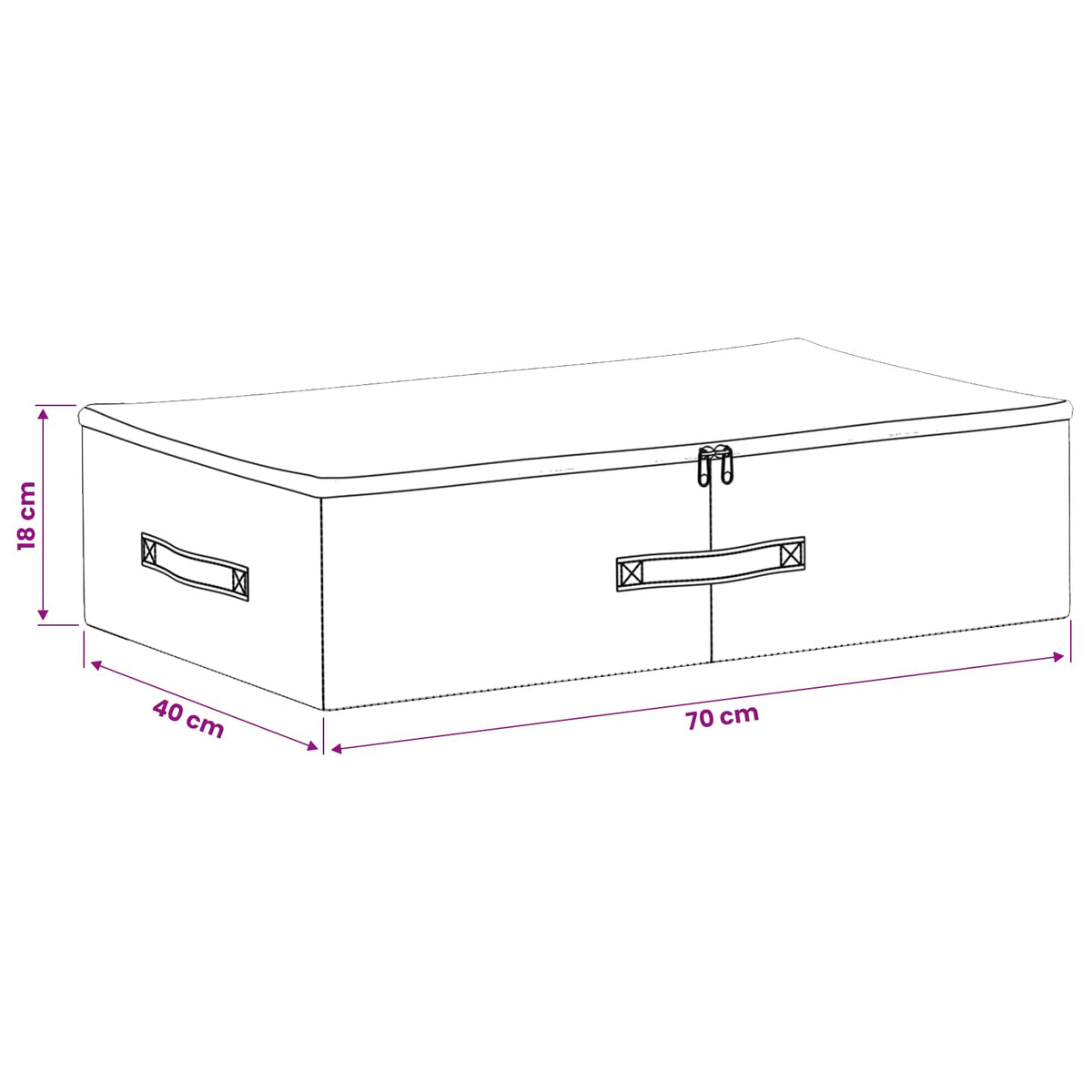 Aufbewahrungsbox 6 stk. Vliesstoff 70 x 40 x 18 cm 50,4 L