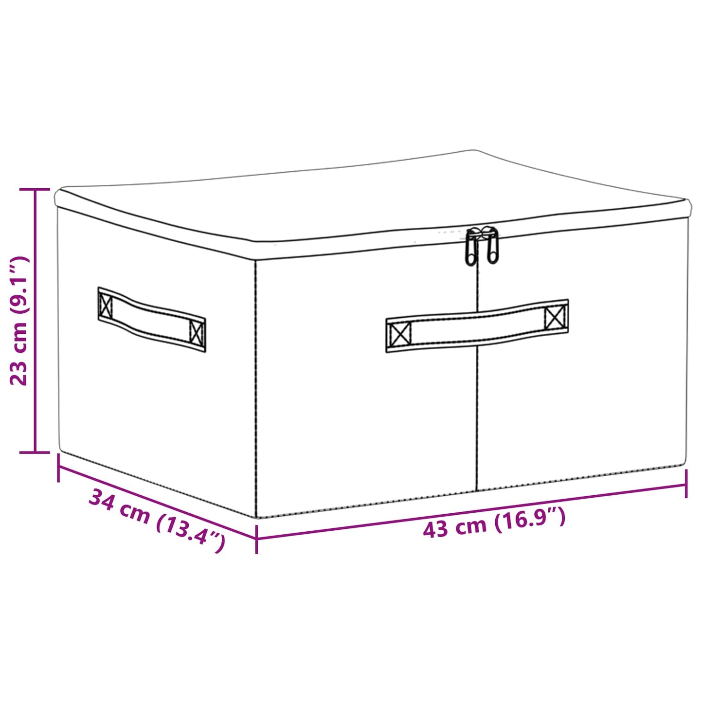Aufbewahrungsbox 6 Stk. Vliesstoff 43 x 34 x 23 cm 33,6 L Creme
