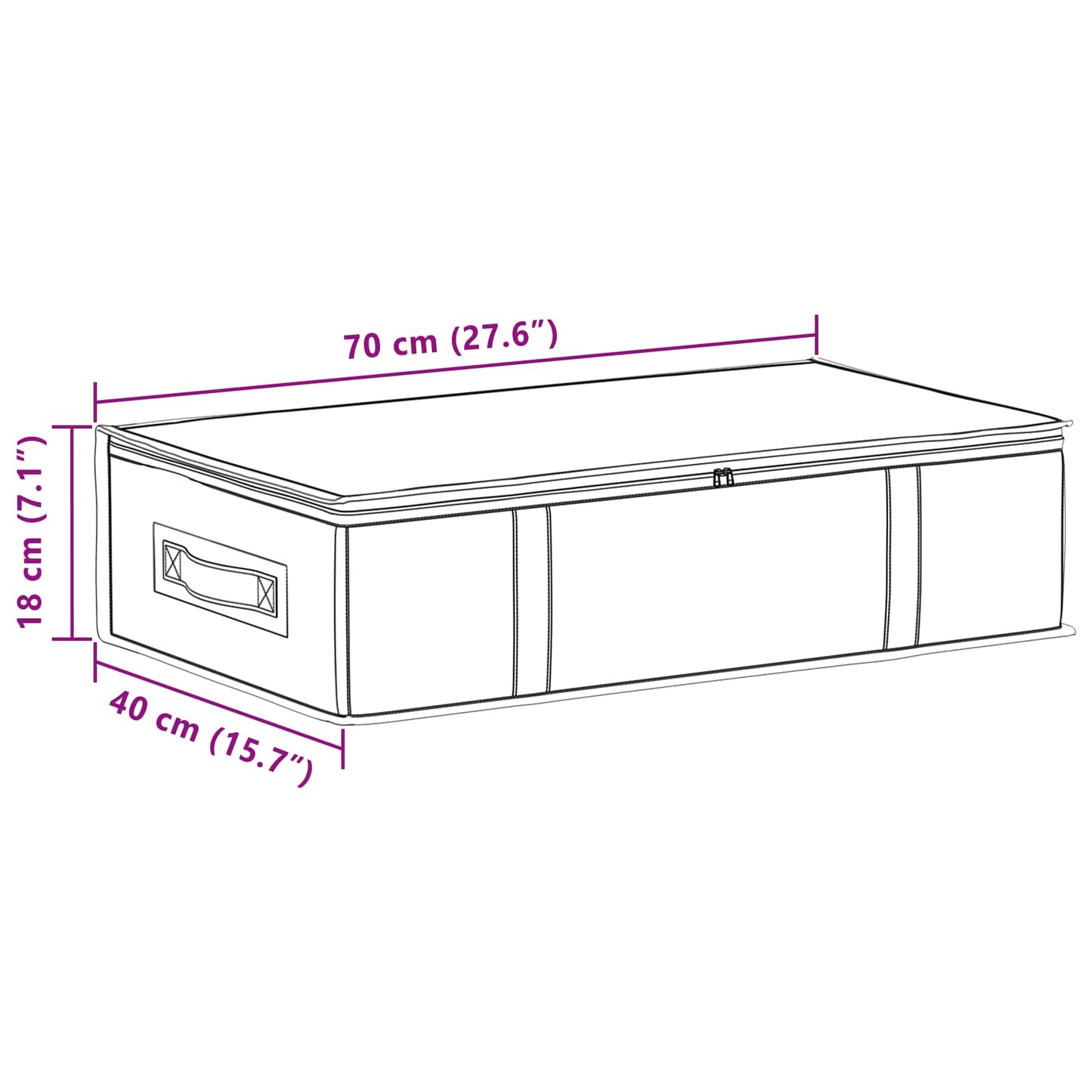 Aufbewahrungsbox mit transparentem Oberfenster 2 Stk. 50,4 L