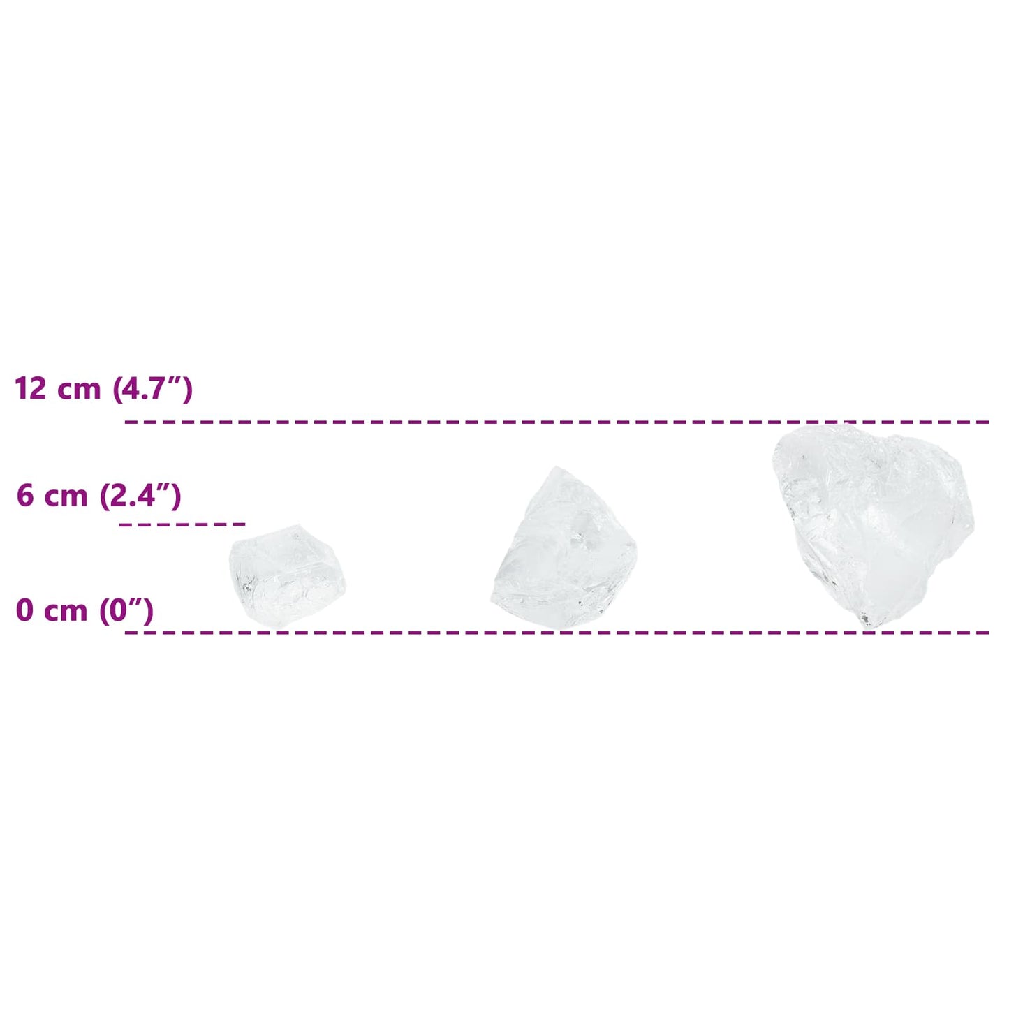 Gartensteine Weiß 12 cm Glas