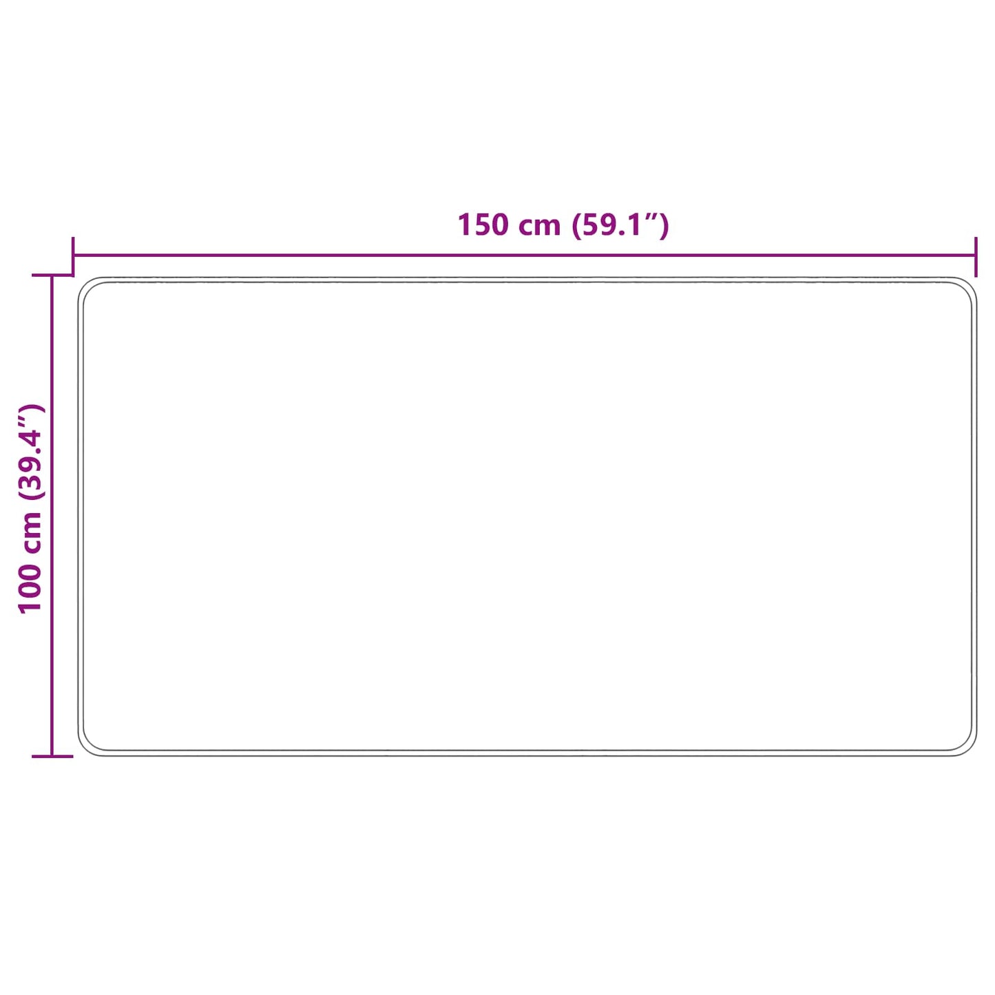 Teppichläufer MARSA Creme 100 x 150 cm Polyester und PVC