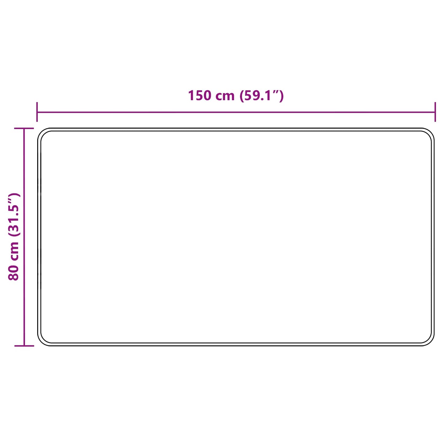 Teppichläufer MARSA Grau 80 x 150 cm Polyester und PVC