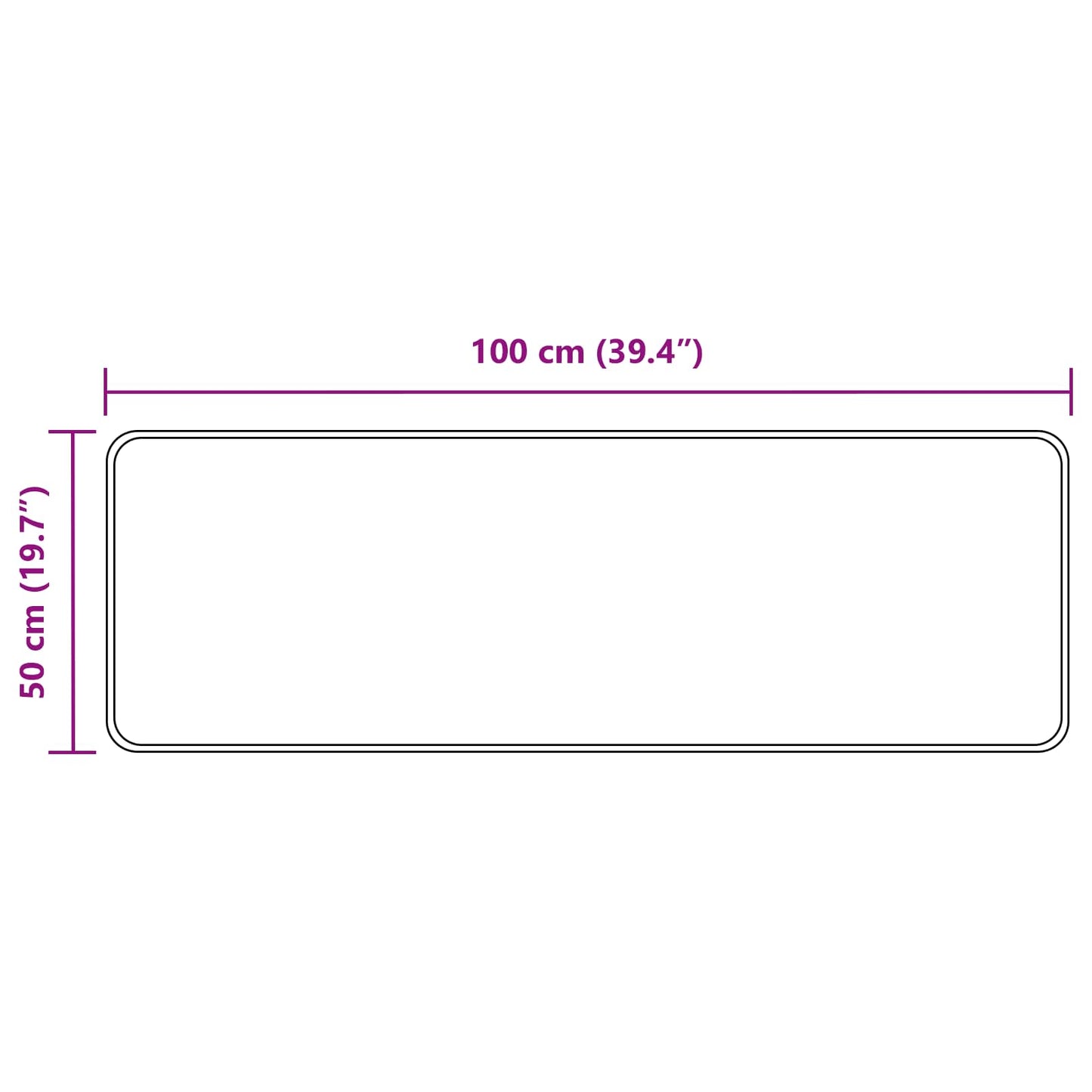 Teppichläufer MARSA Mehrfarbig 50 x 100 cm Polyester und PVC
