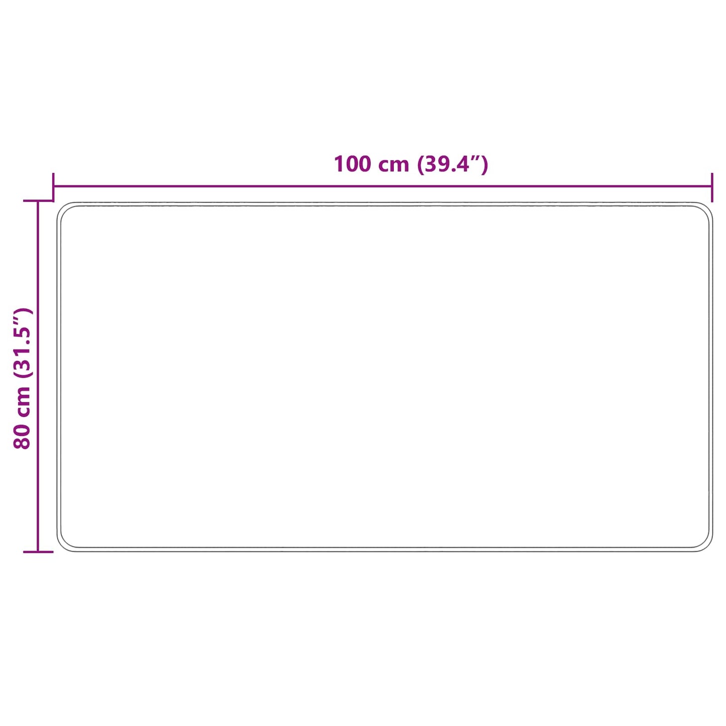 Teppichläufer MARSA Mehrfarbig 80 x 100 cm Polyester und PVC