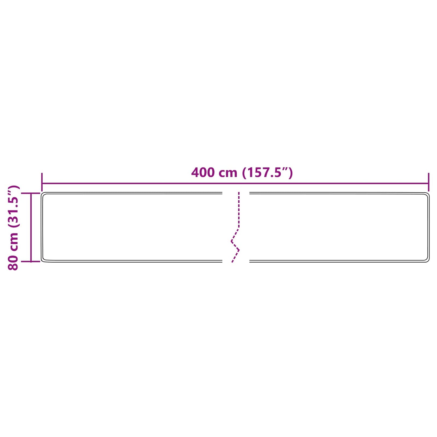 Teppichläufer MARSA Mehrfarbig 80 x 400 cm Polyester und PVC