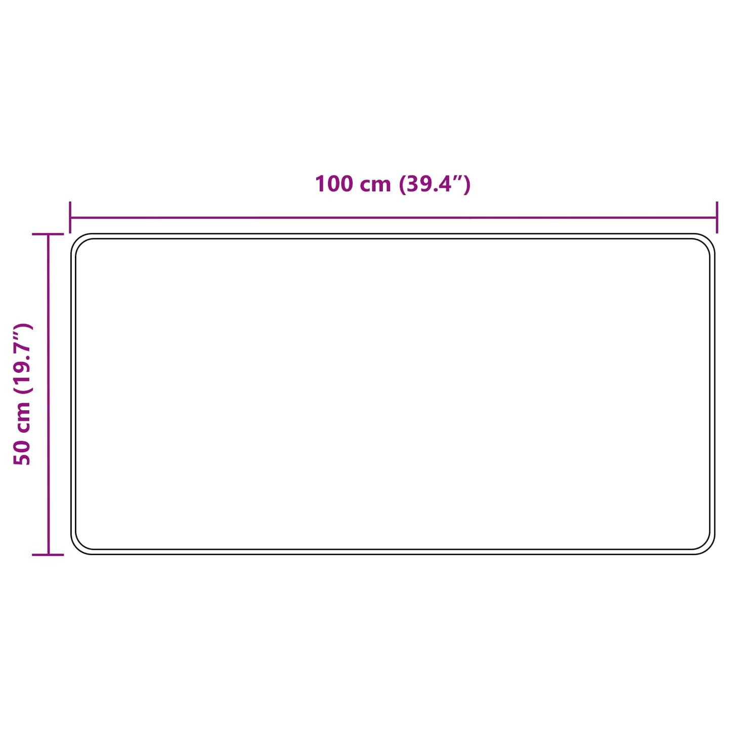 Teppichläufer MARSA Schwarz 50 x 100 cm Polyester und PVC