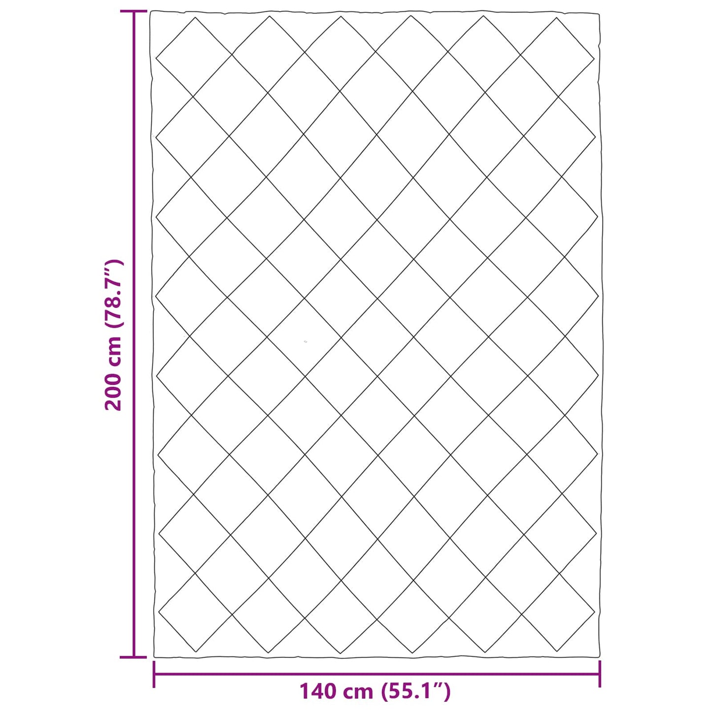 Winterbettdecke 140 x 200 cm 450 g/m² Anthrazit