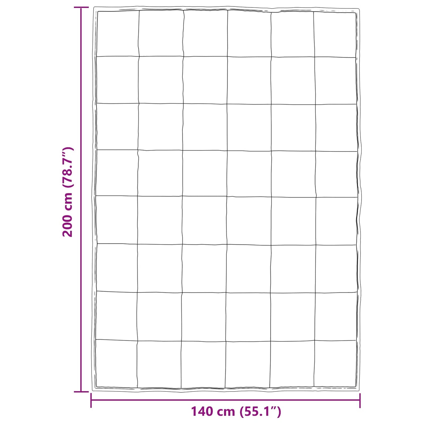 Ganzjahresbettdecke 140 x 200 cm 300 g/m² Schwarz