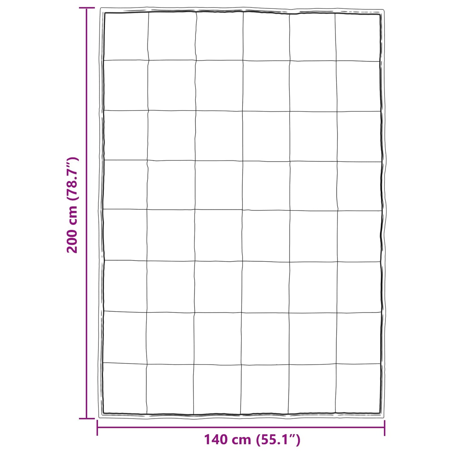 Winterbettdecke 140 x 200 cm 450 g/m² Silber