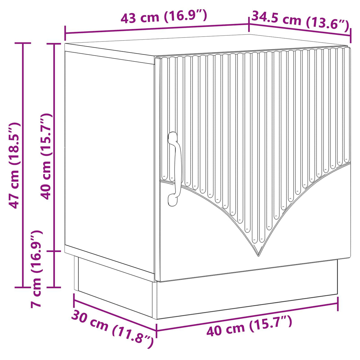 Nachttisch 2 stk. Sonoma-Eiche 43 x 34,5 x 47 cm Holzwerkstoff