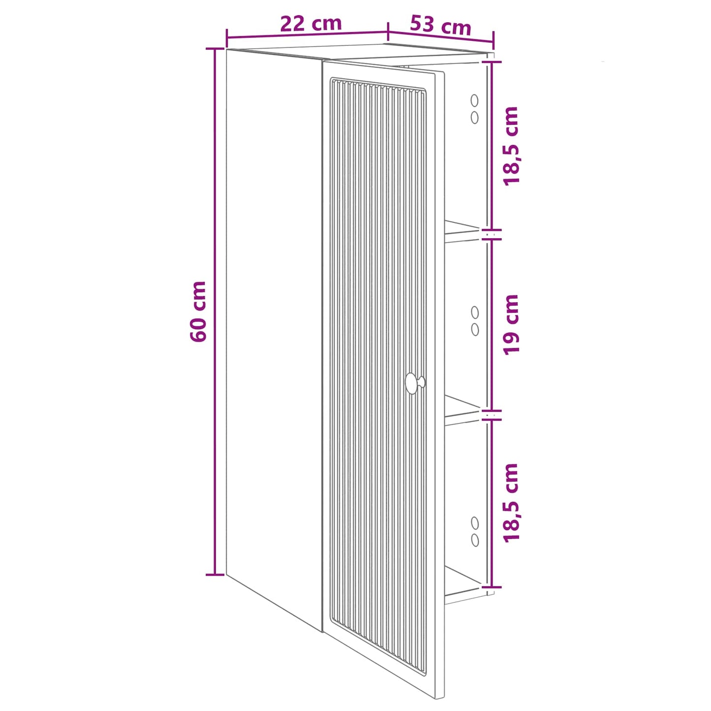 Wandschrank Altholz 33 x 34,5 x 90 cm Holzwerkstoff
