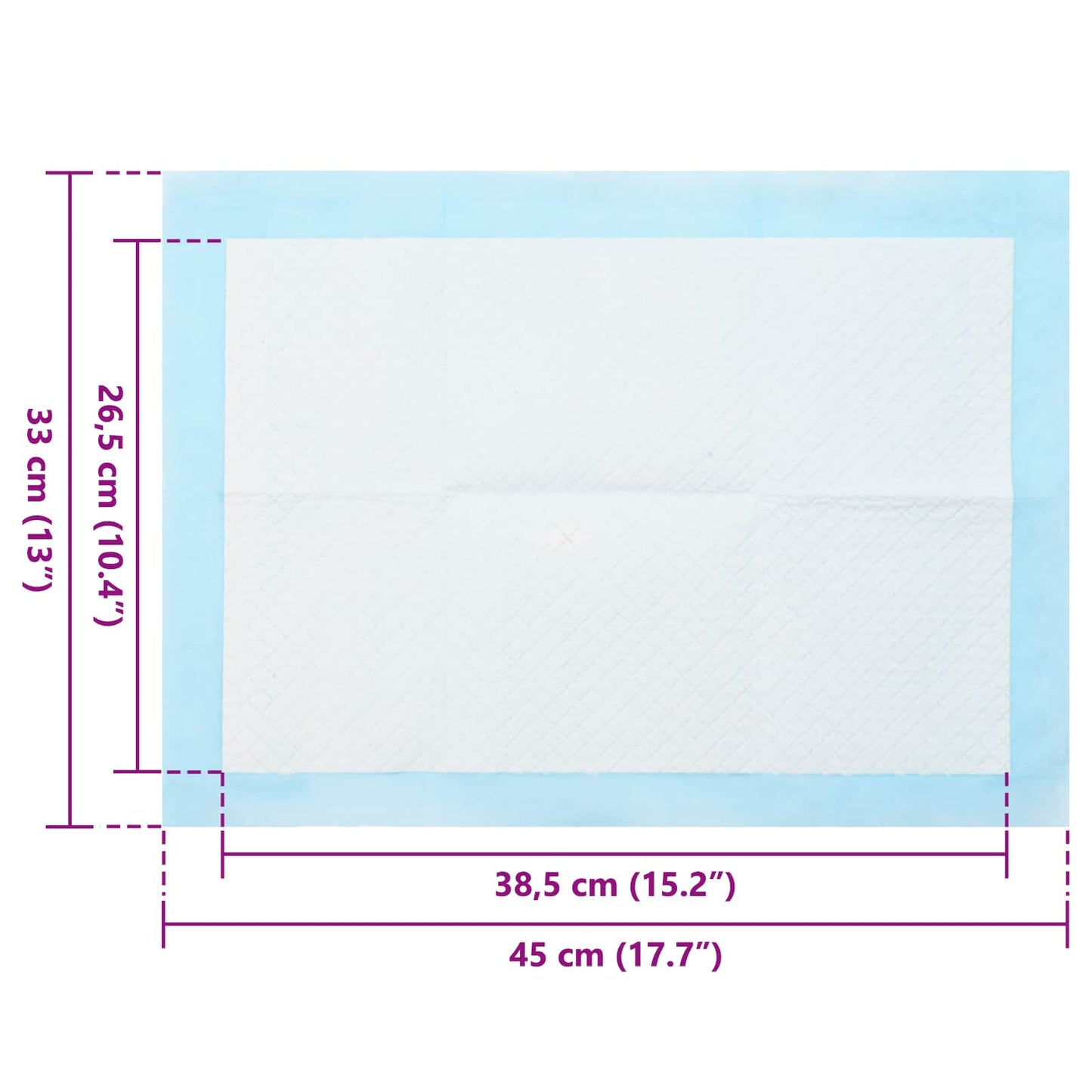 Vliesstoff Haustier Trainingspad 50 Stk. 45 x 33 cm Vliesstoff