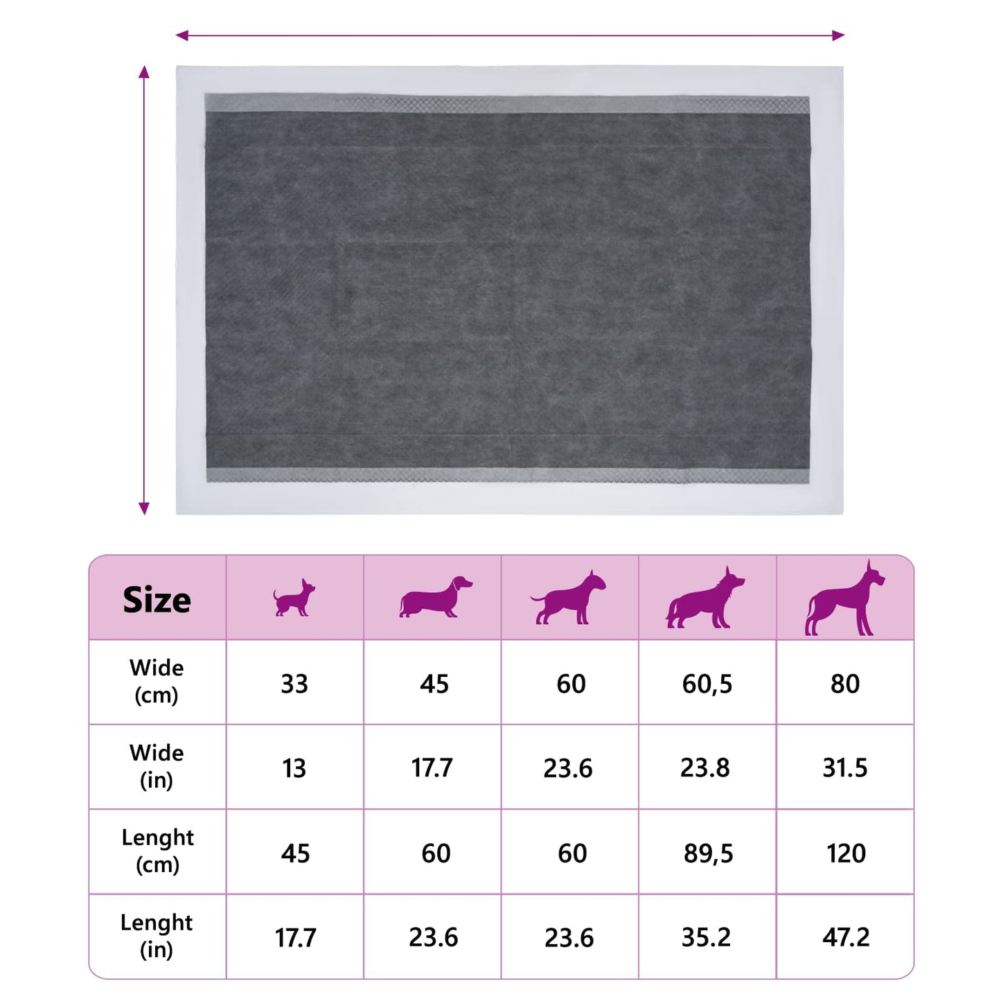 Non-woven Fabric Pet Training Pad 400 stk. 60 x 45 cm