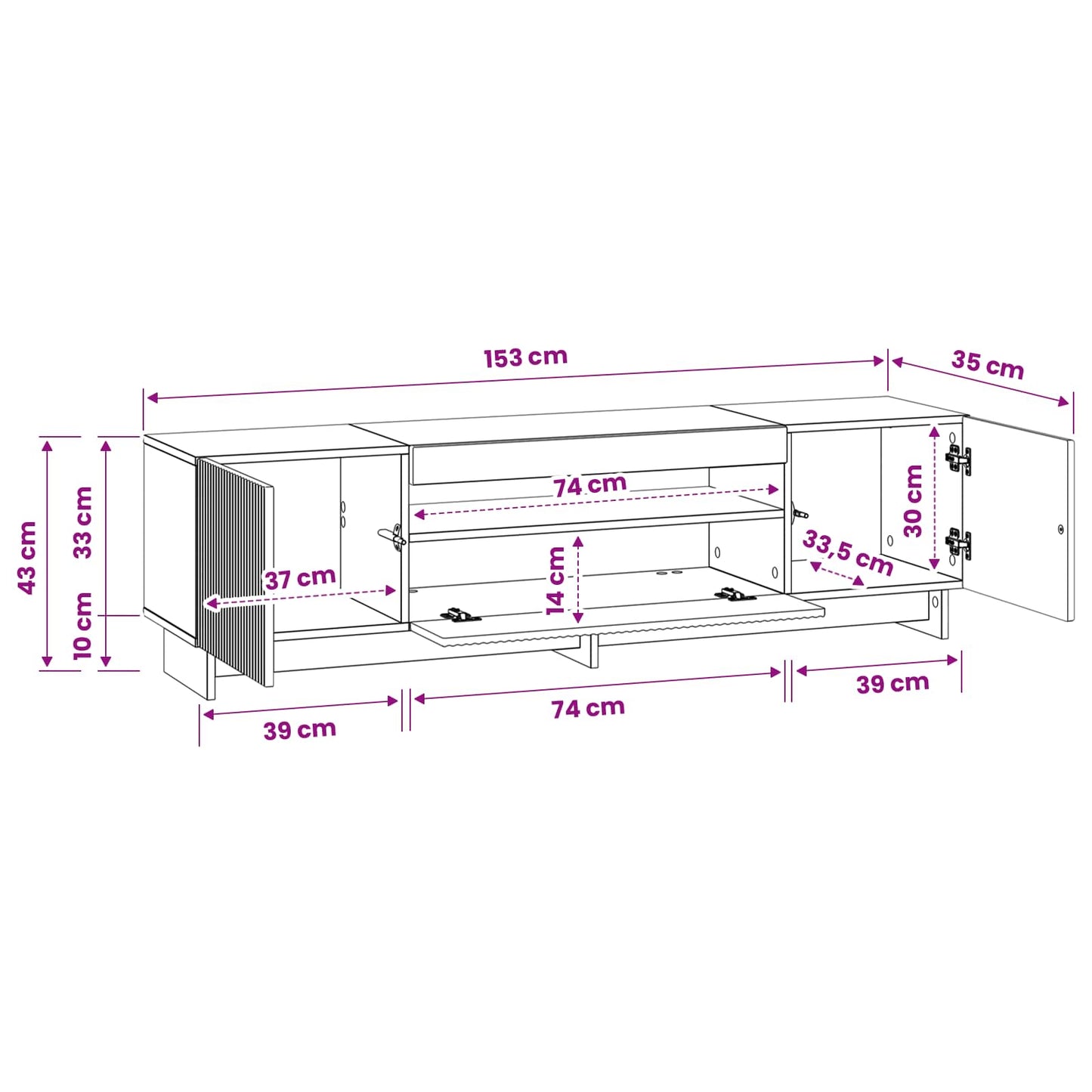 LED-TV-Schrank Artisan-Eiche Holzwerkstoff
