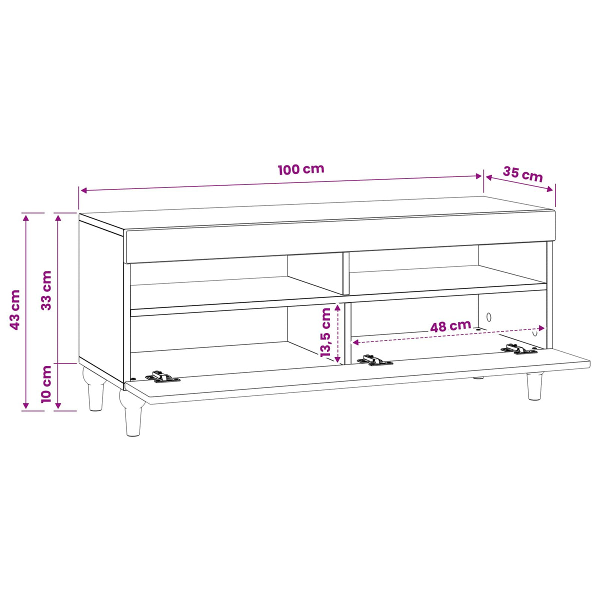 LED-TV-Schrank Artisan-Eiche Holzwerkstoff