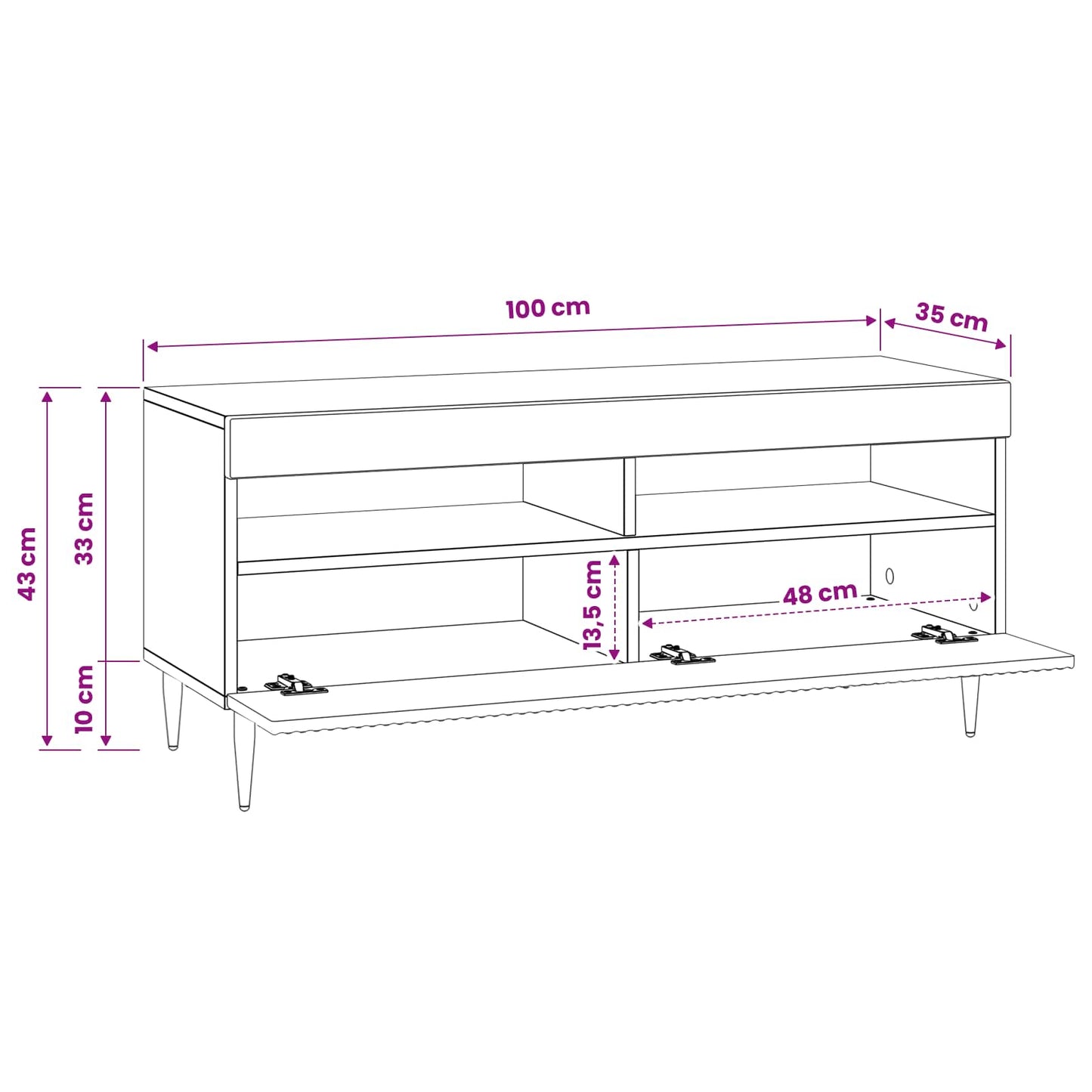 LED-TV-Schrank Sonoma-Eiche Holzwerkstoff