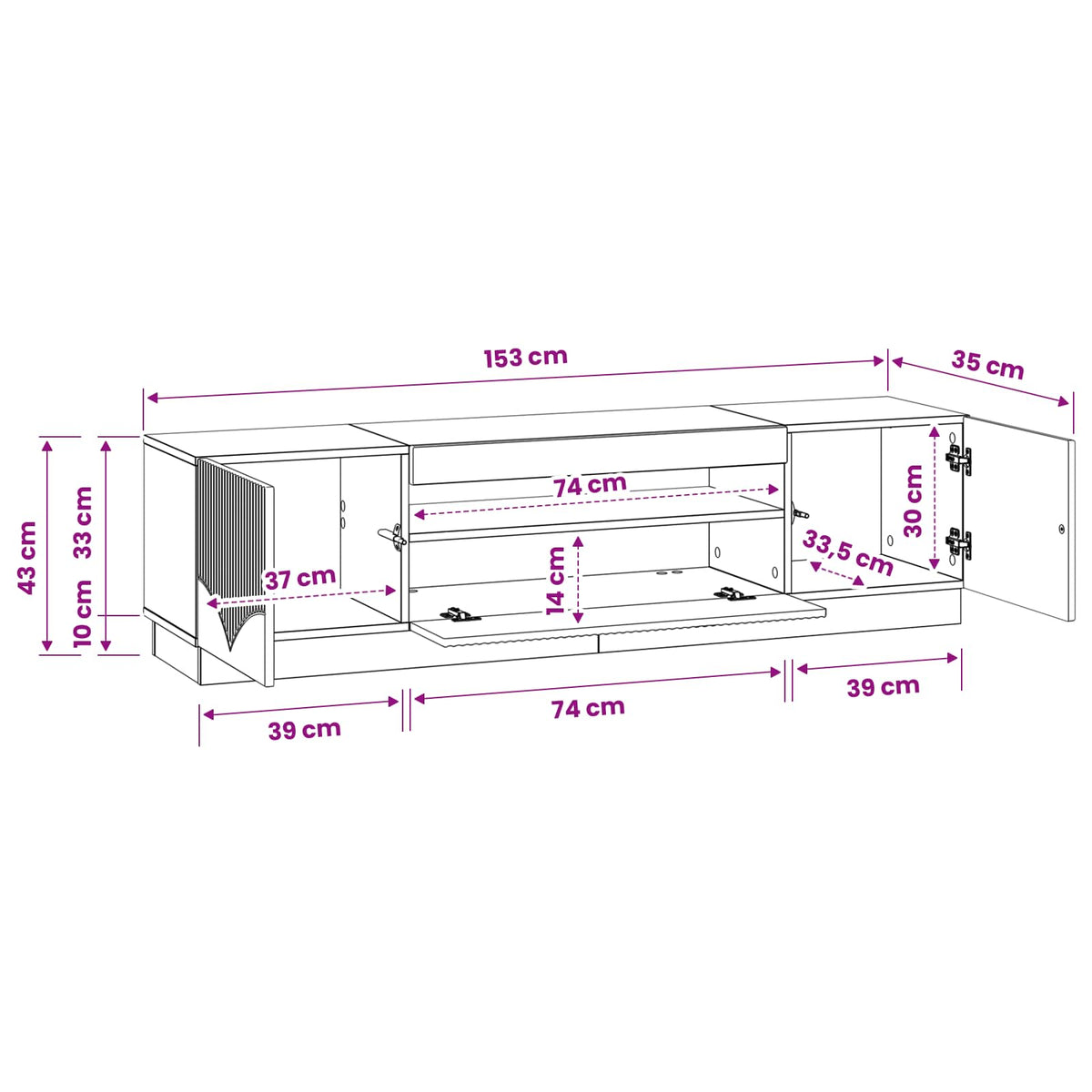 LED-TV-Schrank Sonoma-Eiche Holzwerkstoff