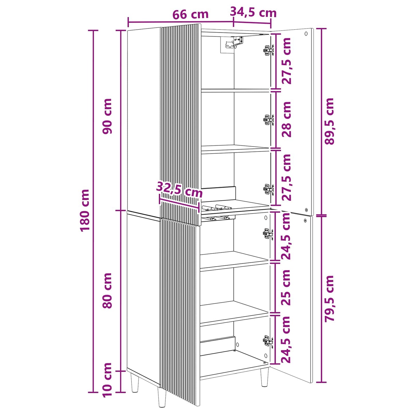 Schrankset 2 stk. Holzwerkstoff