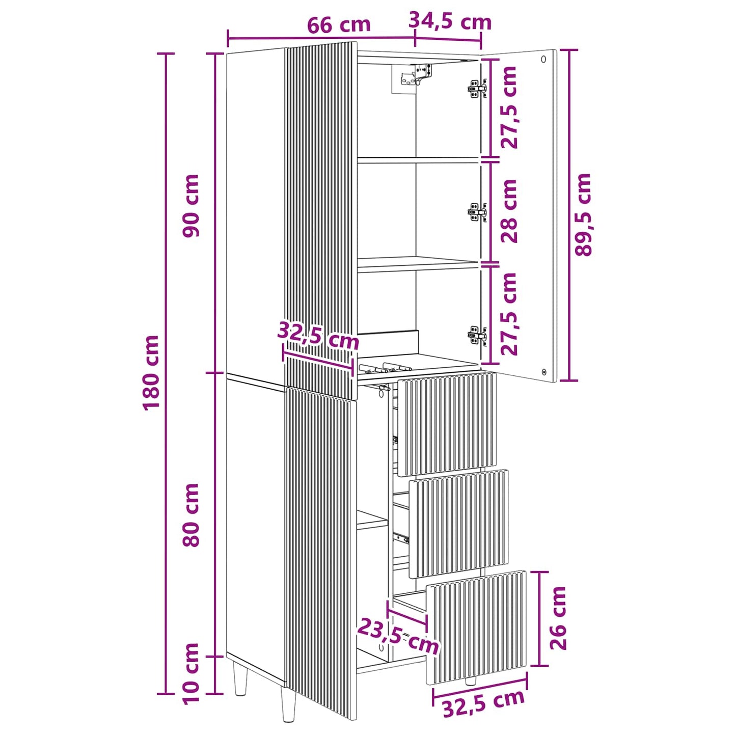 Schrankset 2 stk. Holzwerkstoff