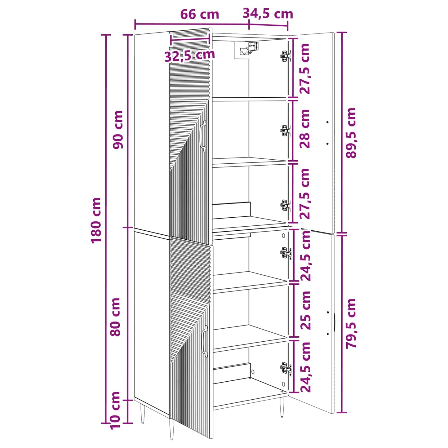 Schrankset 2 stk. Holzwerkstoff