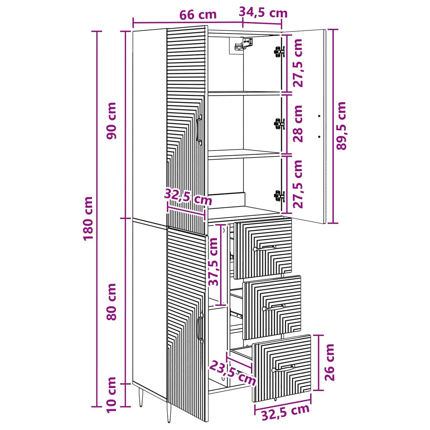 Schrankset 2 stk. Artisan-Eiche Holzwerkstoff