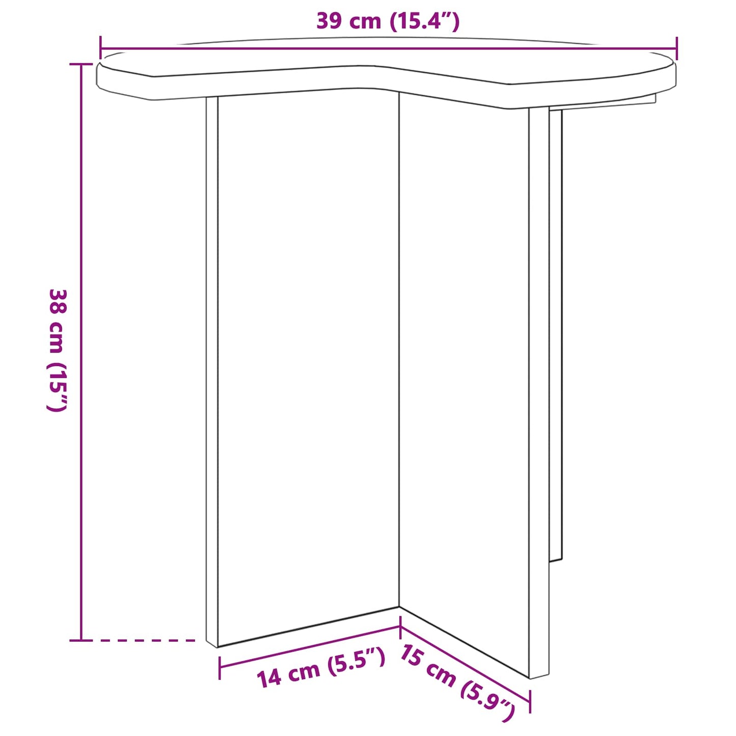 Beistelltisch 2 Stk. Weiß Ø 39 x 38 cm Holzwerkstoff