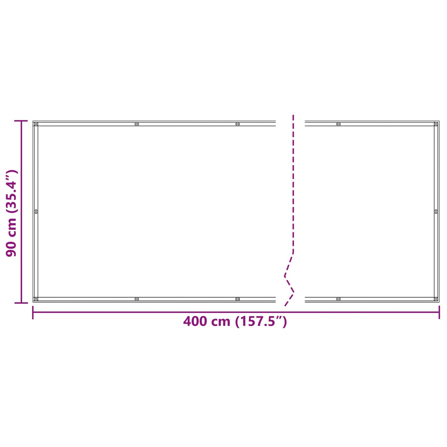 Balkonsichtschutz 90 x 400 cm Oxford-Stoff Rechteckig