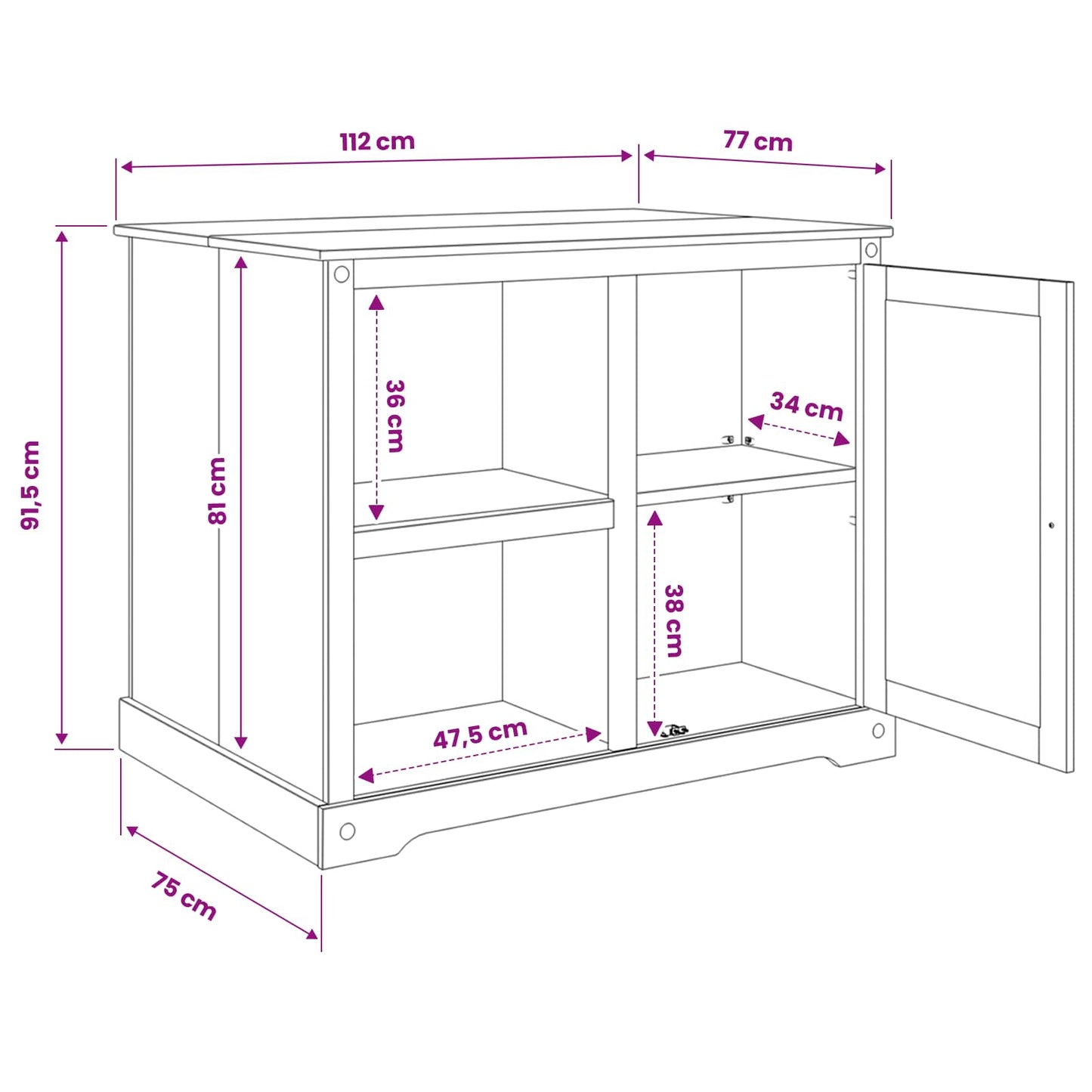 Kücheninsel Set 2 stk. Weiß und Honigwachs 112 x 77 x 91,5 cm