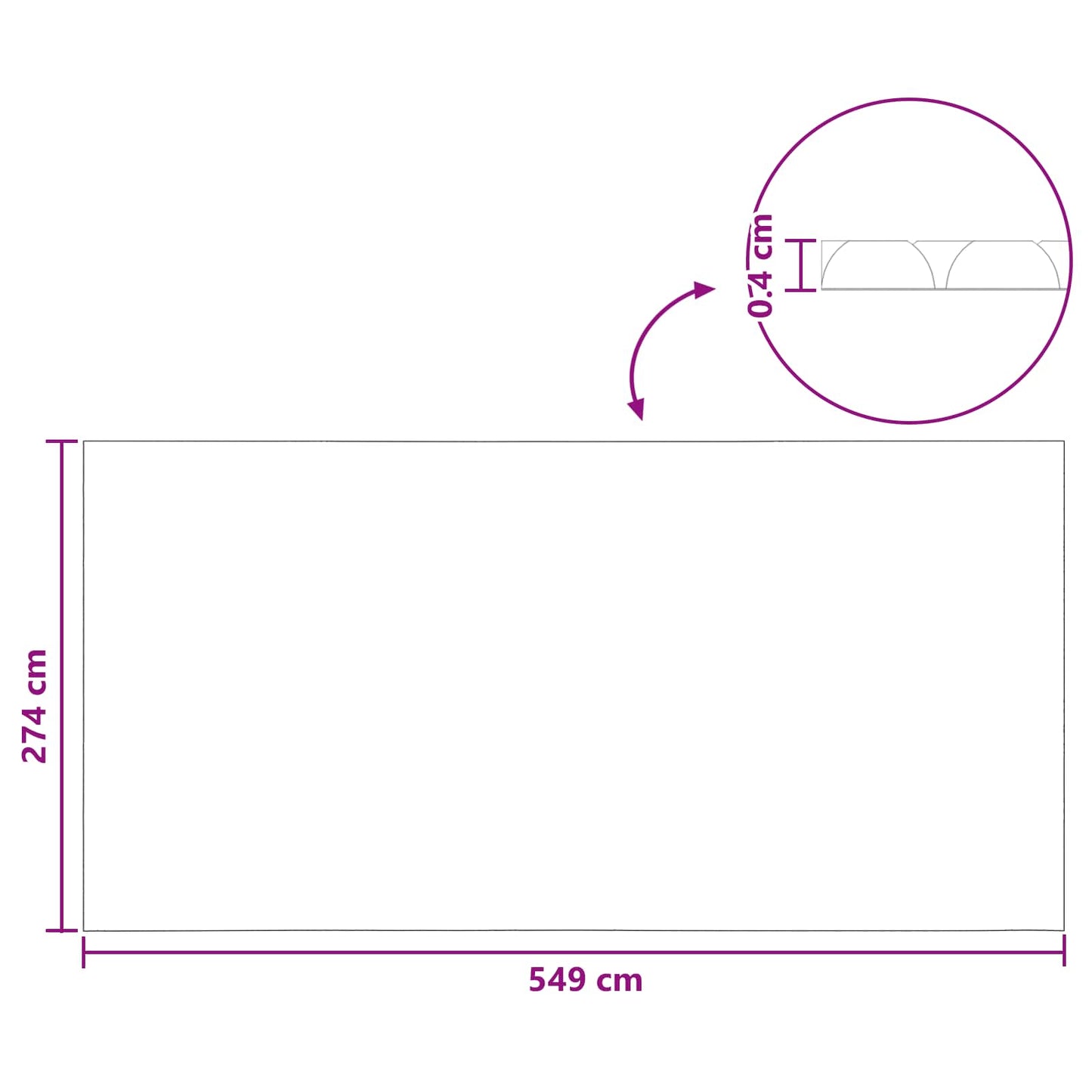Solar Poolabdeckung Hochwertig 549 x 274 cm 200 μm Quadratisch