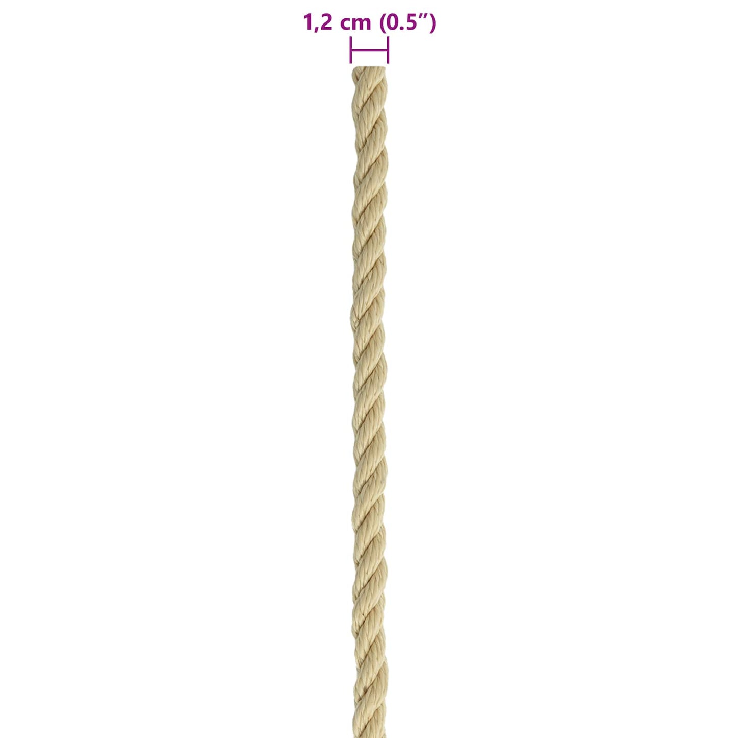 Bootsseil 12 mm 25 m Natur
