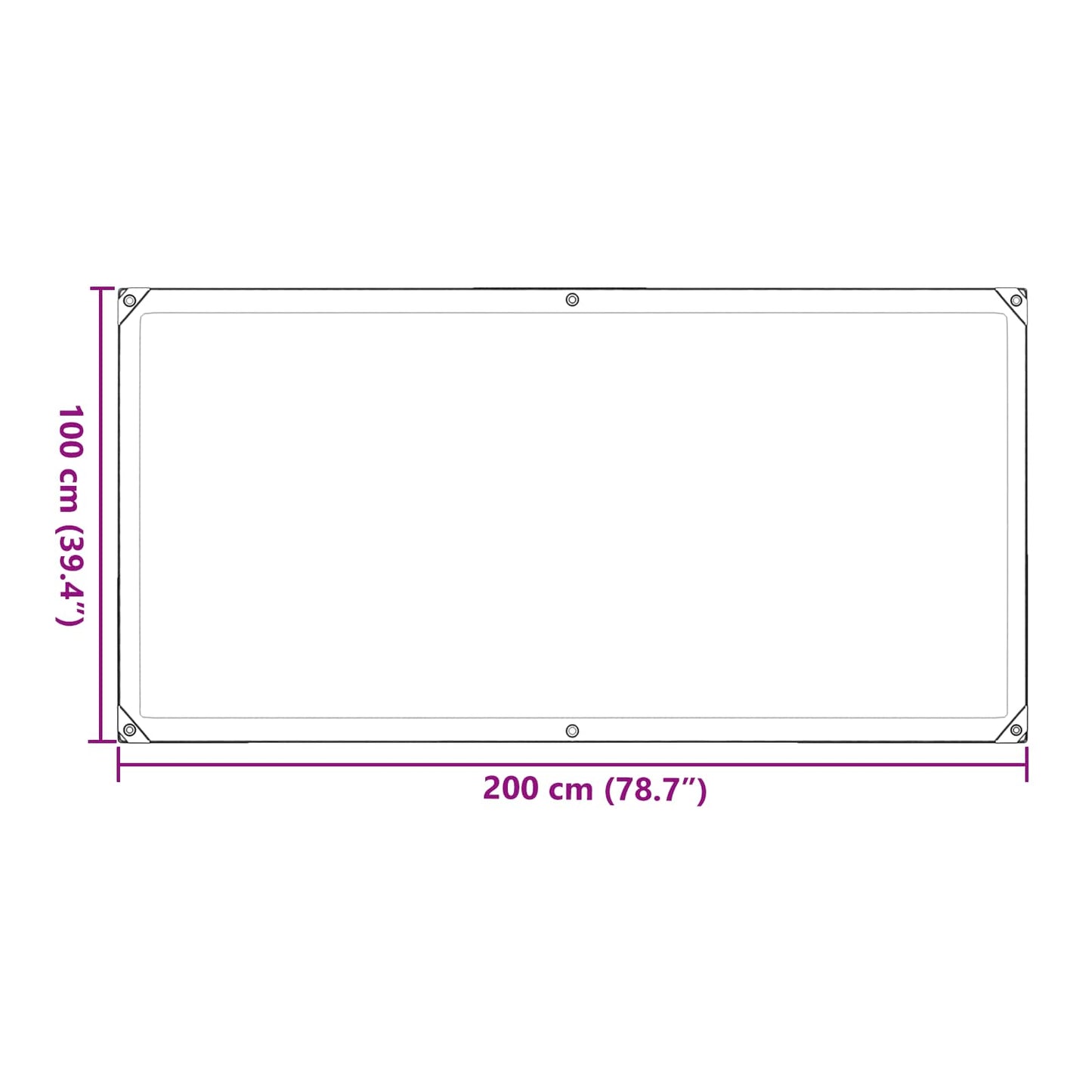 Pflanzenabdeckung Transparent 1 x 2 m PE