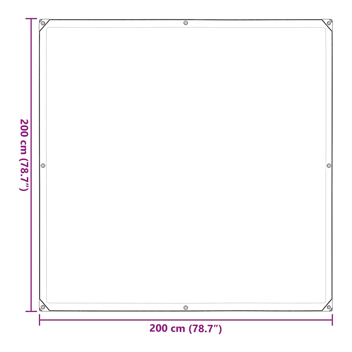 Pflanzenabdeckung Transparent 2 x 2 m PE