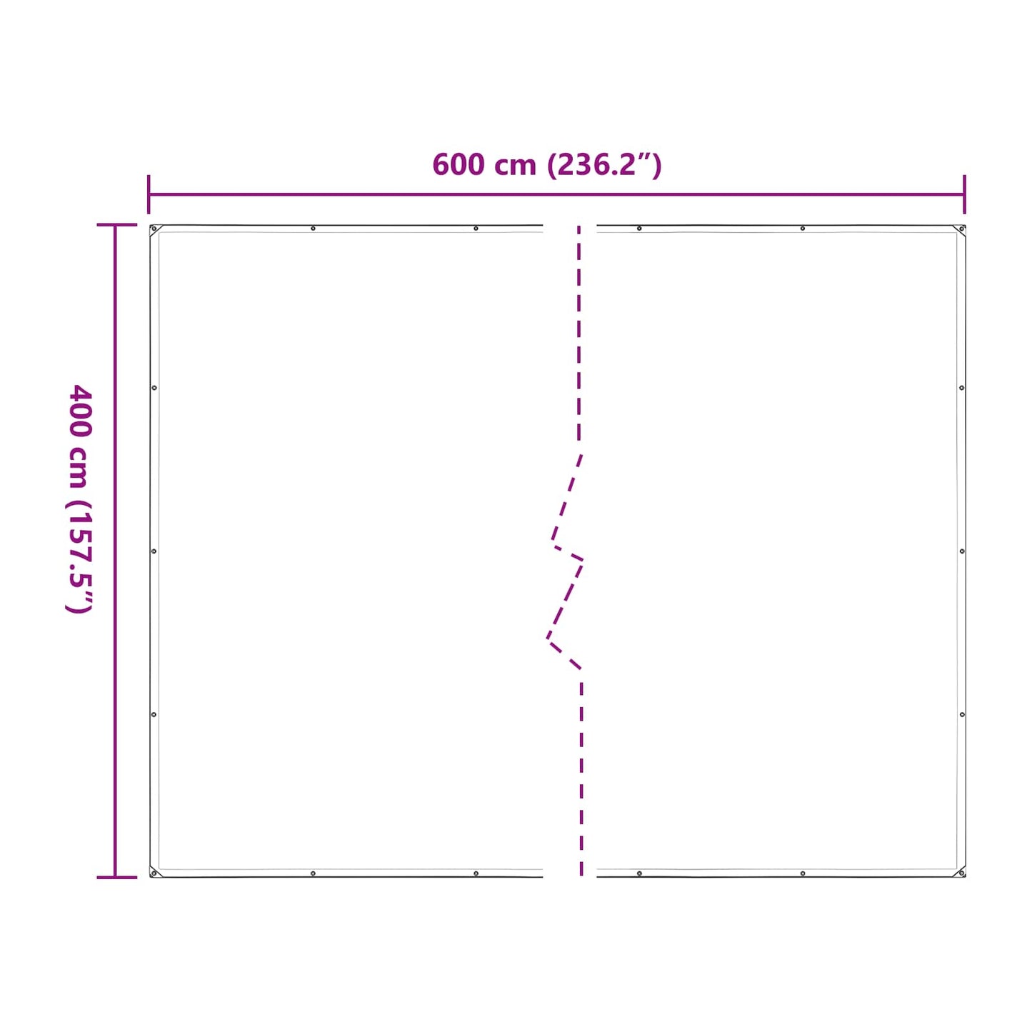 Pflanzenabdeckung Transparent 4 x 6 m PE