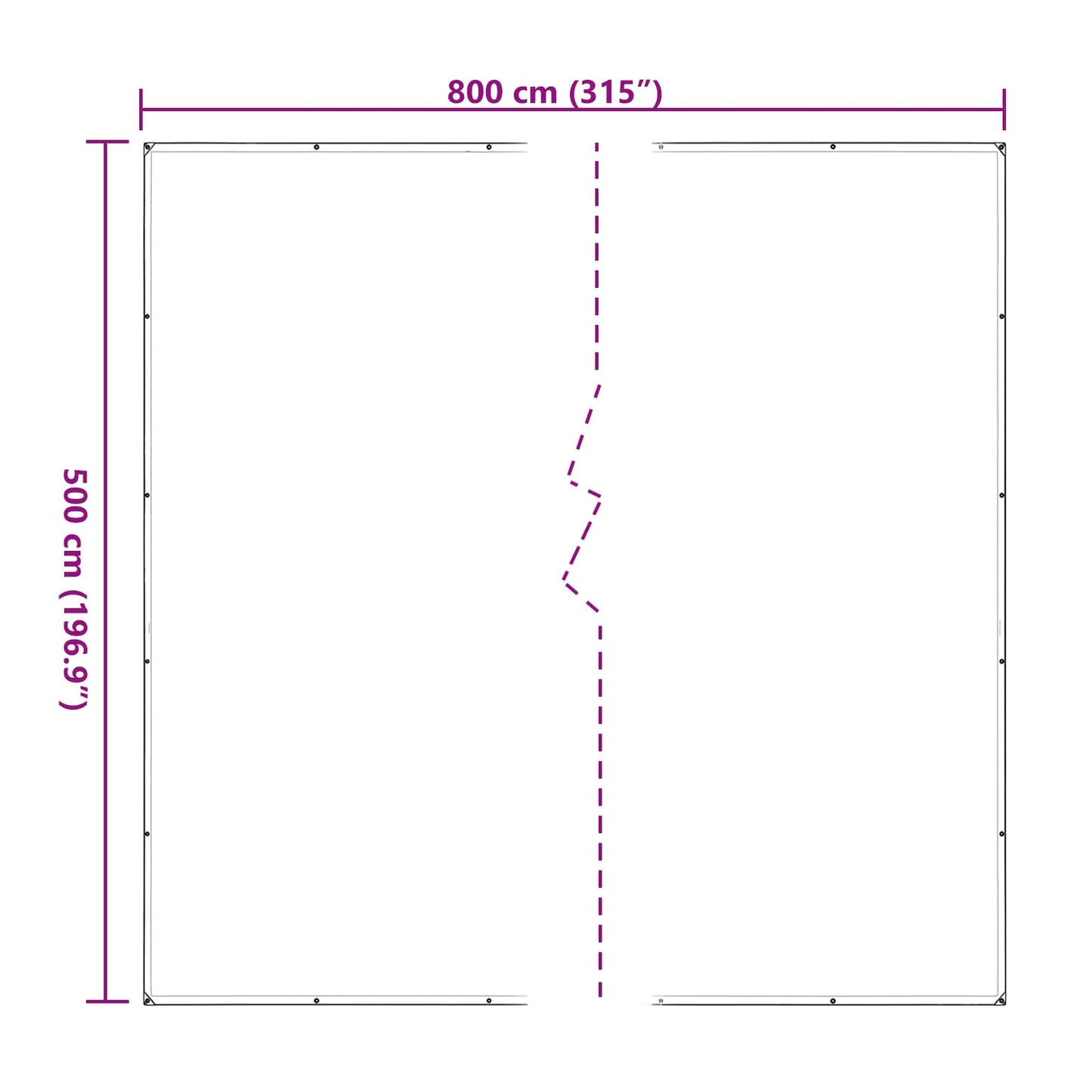 Pflanzenabdeckung Transparent 5 x 8 m PE