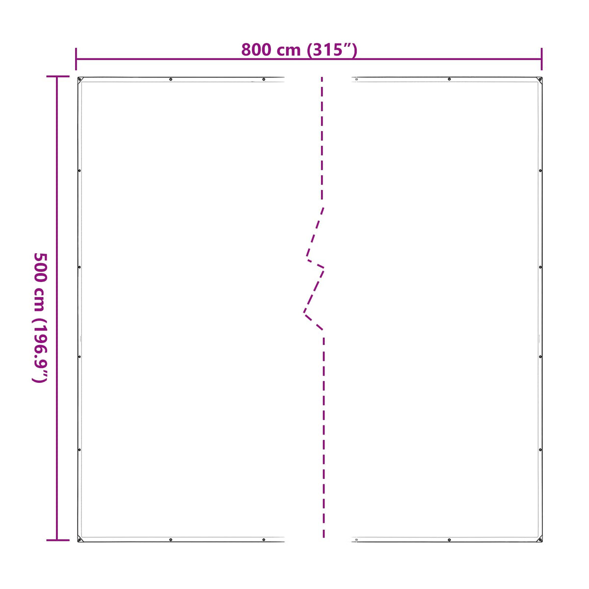 Pflanzenabdeckung 5 x 8 m PE Transparent